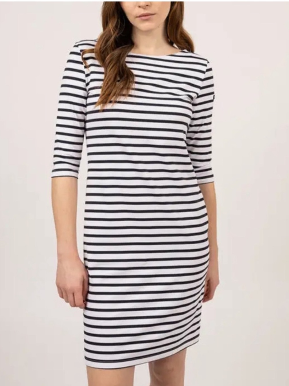 Saint James Propiano Nautical Stripe Form Fitting Dress Size 8